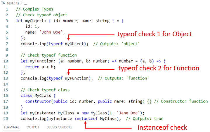 Example of type check of complex mapped types
