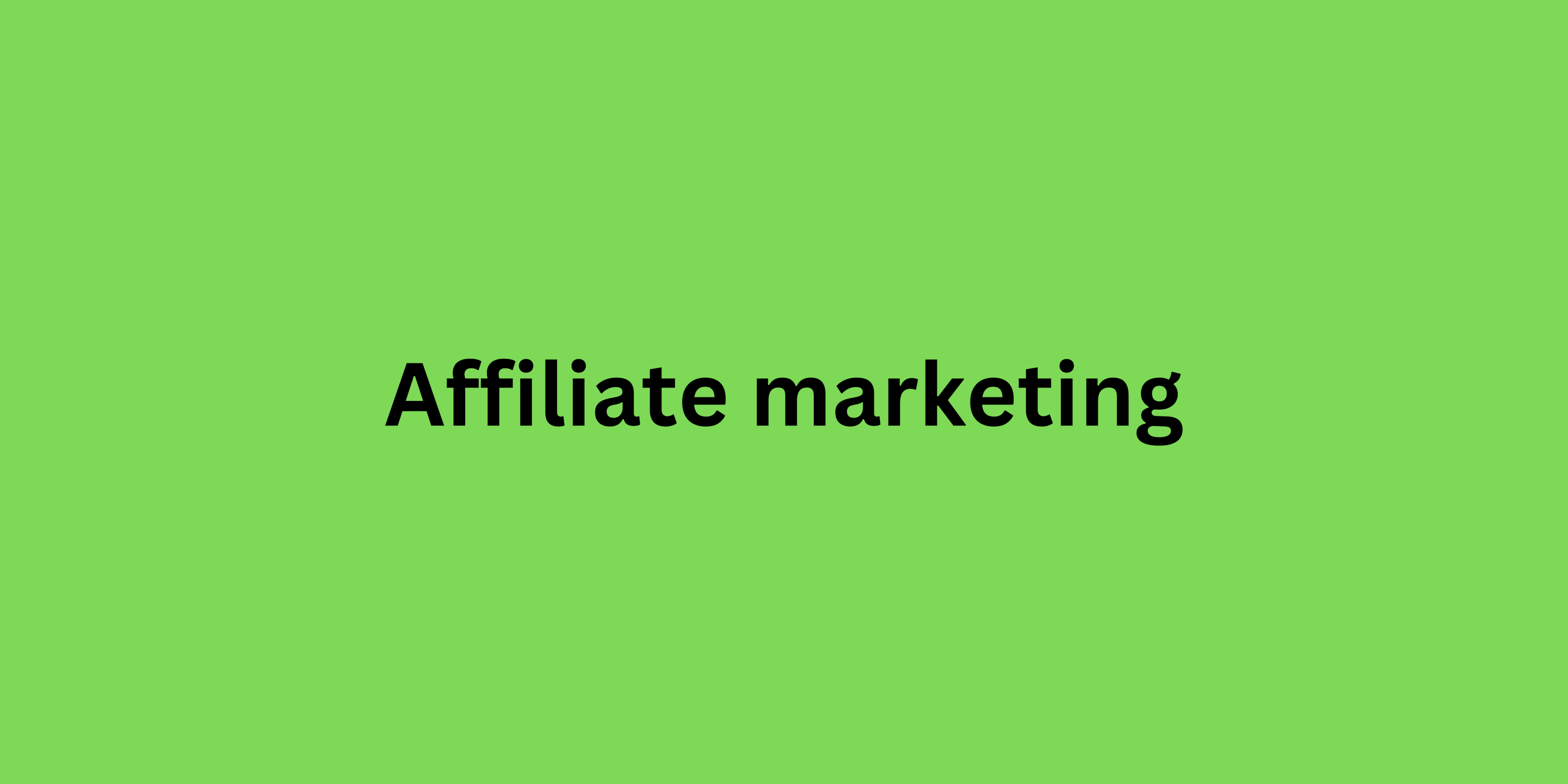 Affiliate marketing