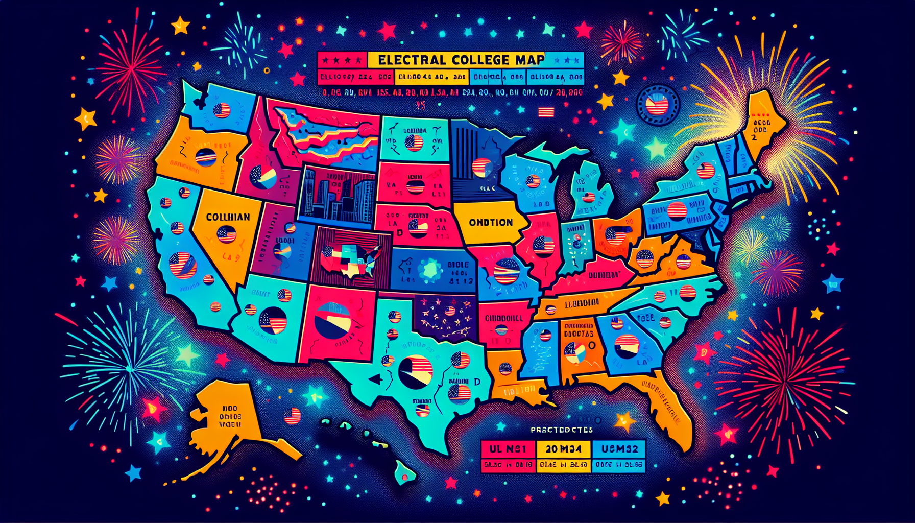 Electoral College projections for the upcoming presidential elections.