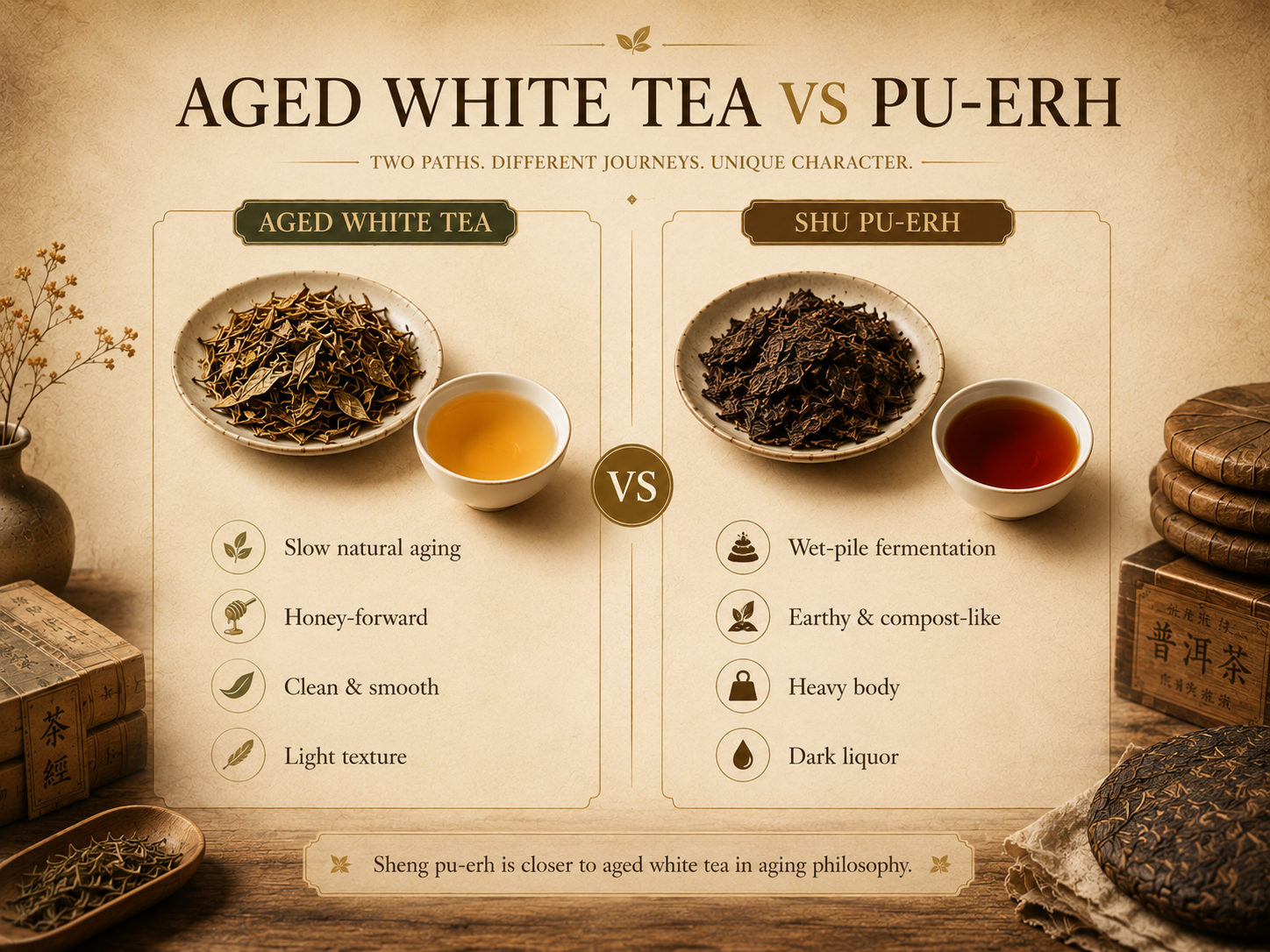 AGED WHITE TEA VS PU-ERH