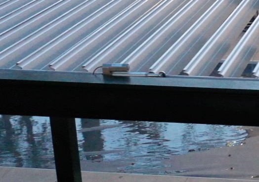motor connect on louvered pergola