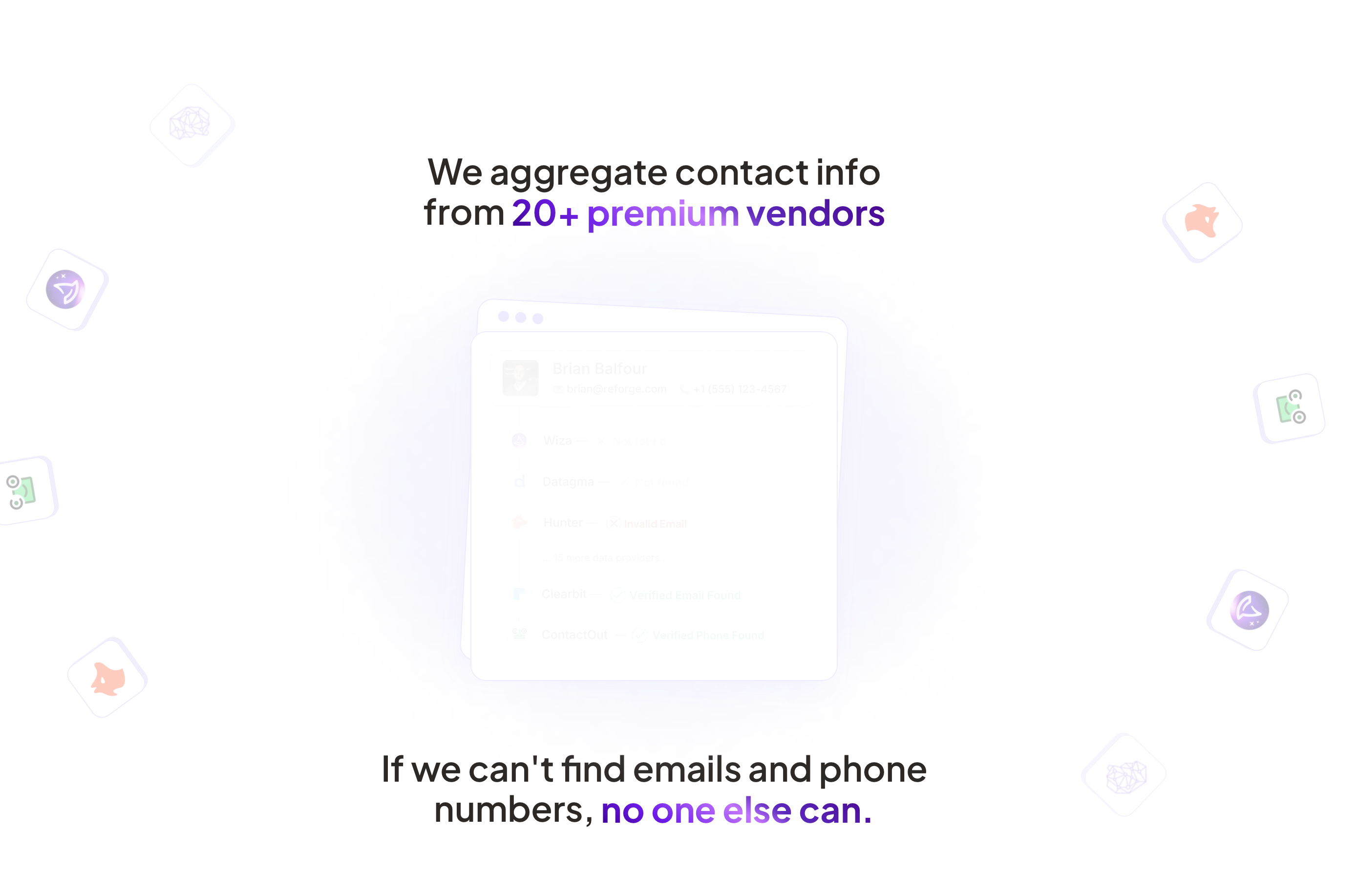 FullEnrich contact enrichment results