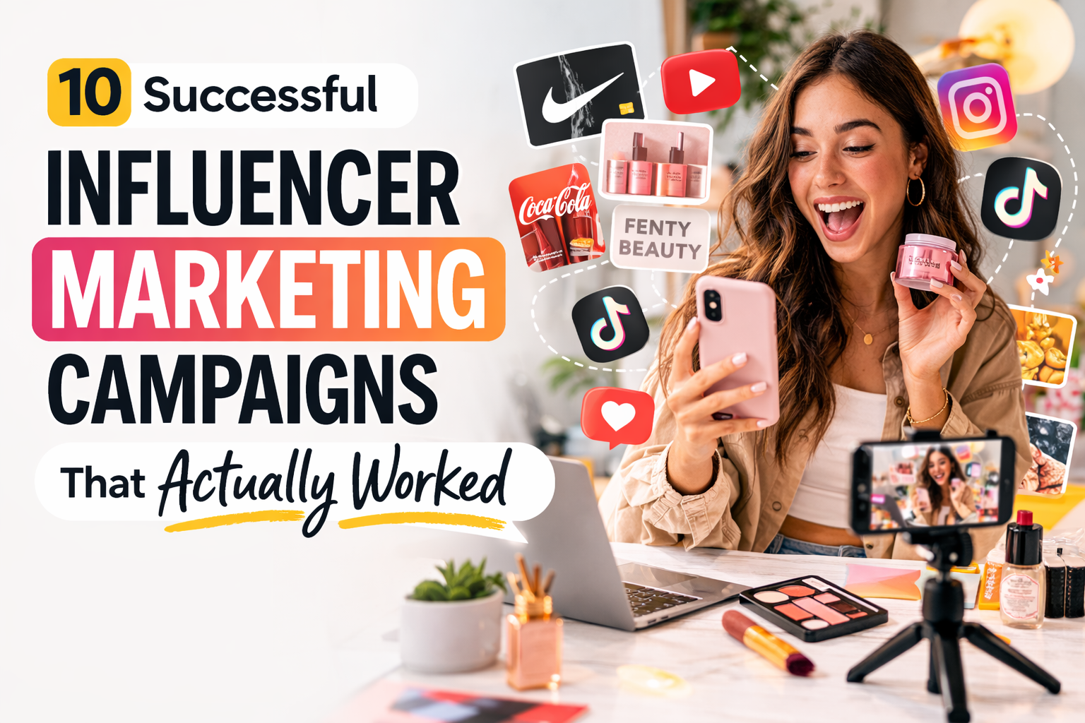10 Influencer markerting campaigns from top brands: Nike, Redbull, Airbnb, Coca Cola, Gymshark