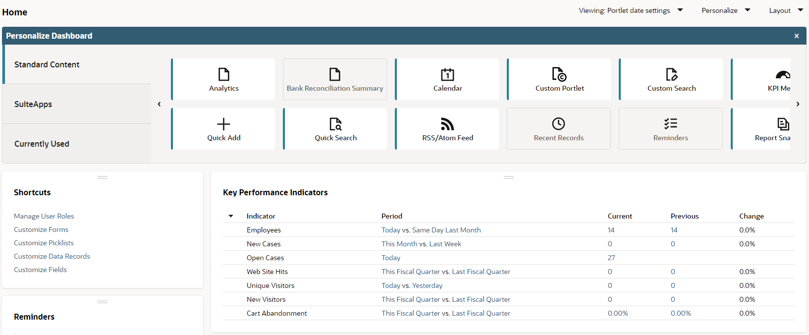 A screenshot of Oracle from Netsuite, used for workflow management and enterprise application integration.