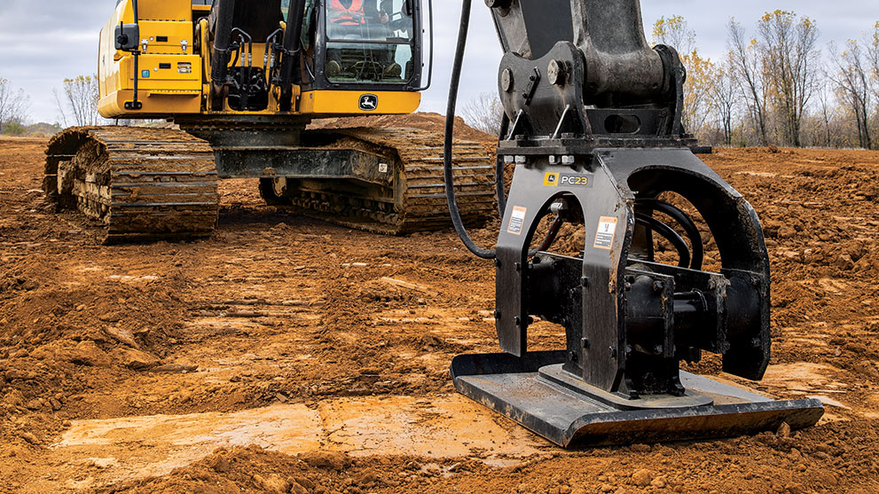 excavator tractor compaction plates