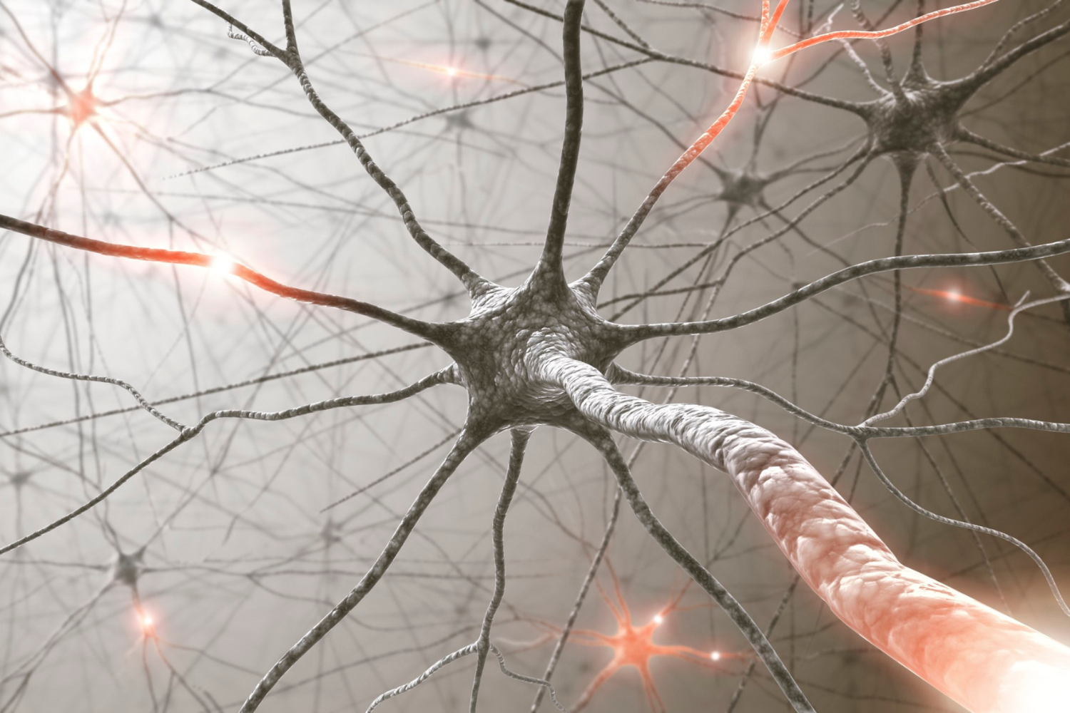Illustration of nerve impulses.