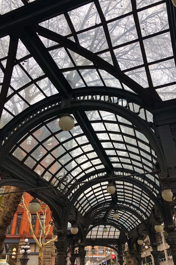 The Pioneer Square historic pergola.