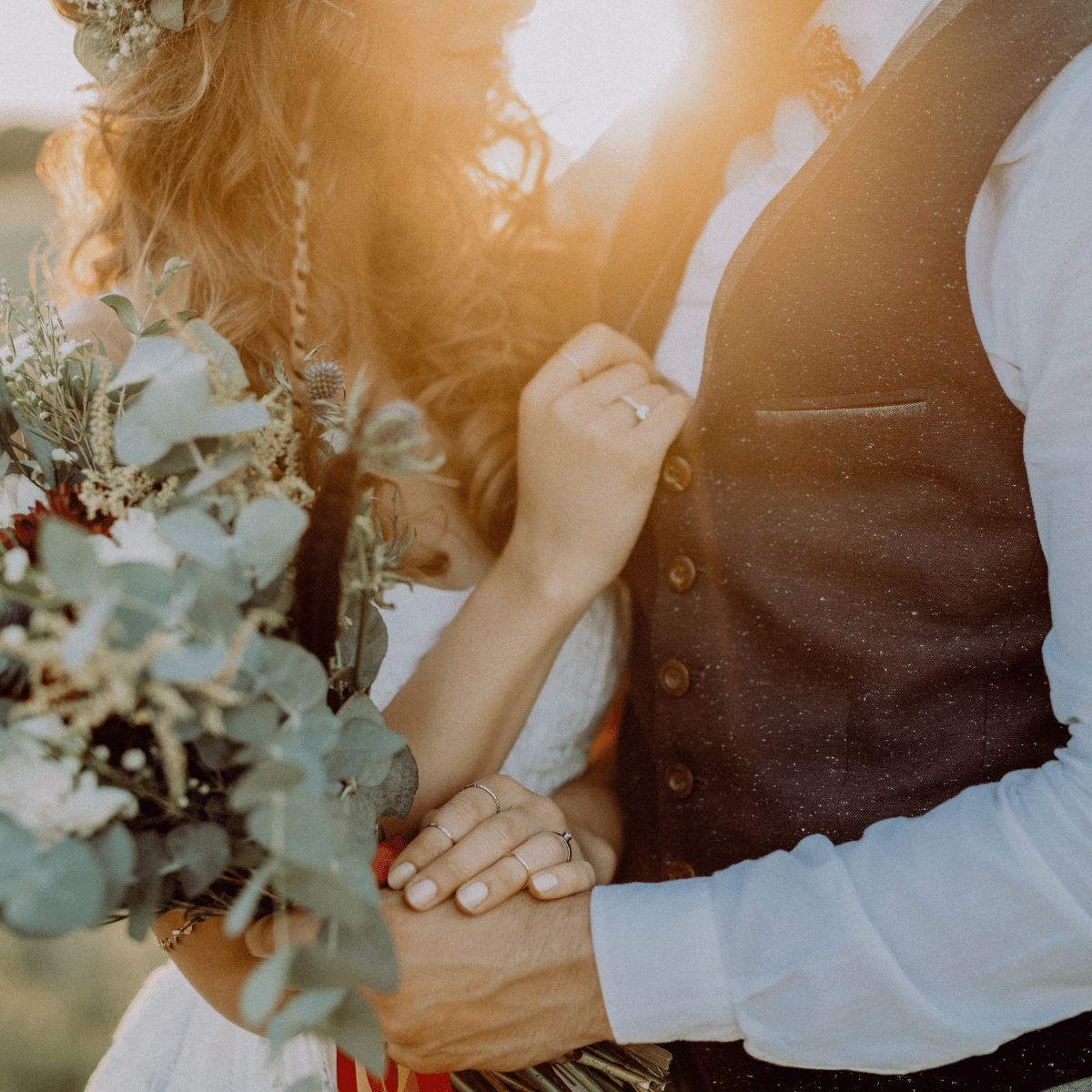 Couple on their Wedding Date 