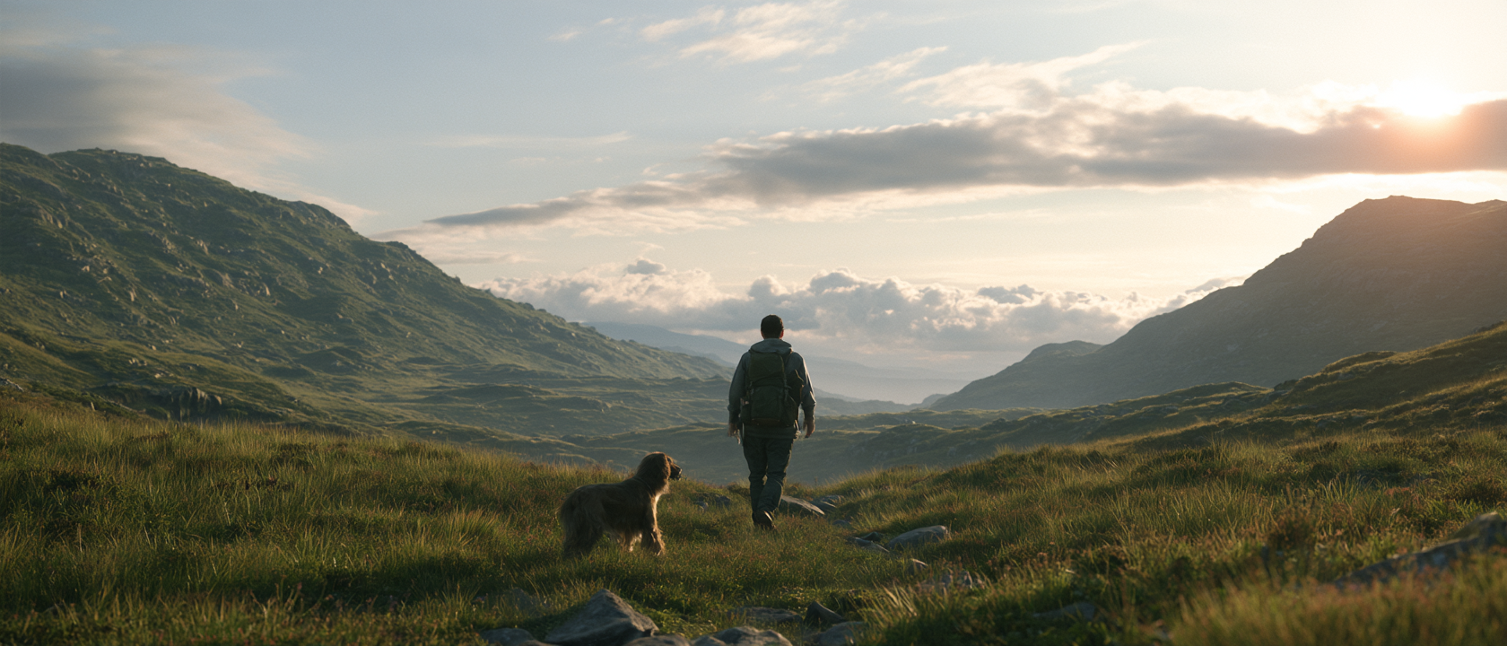 Dog hiking