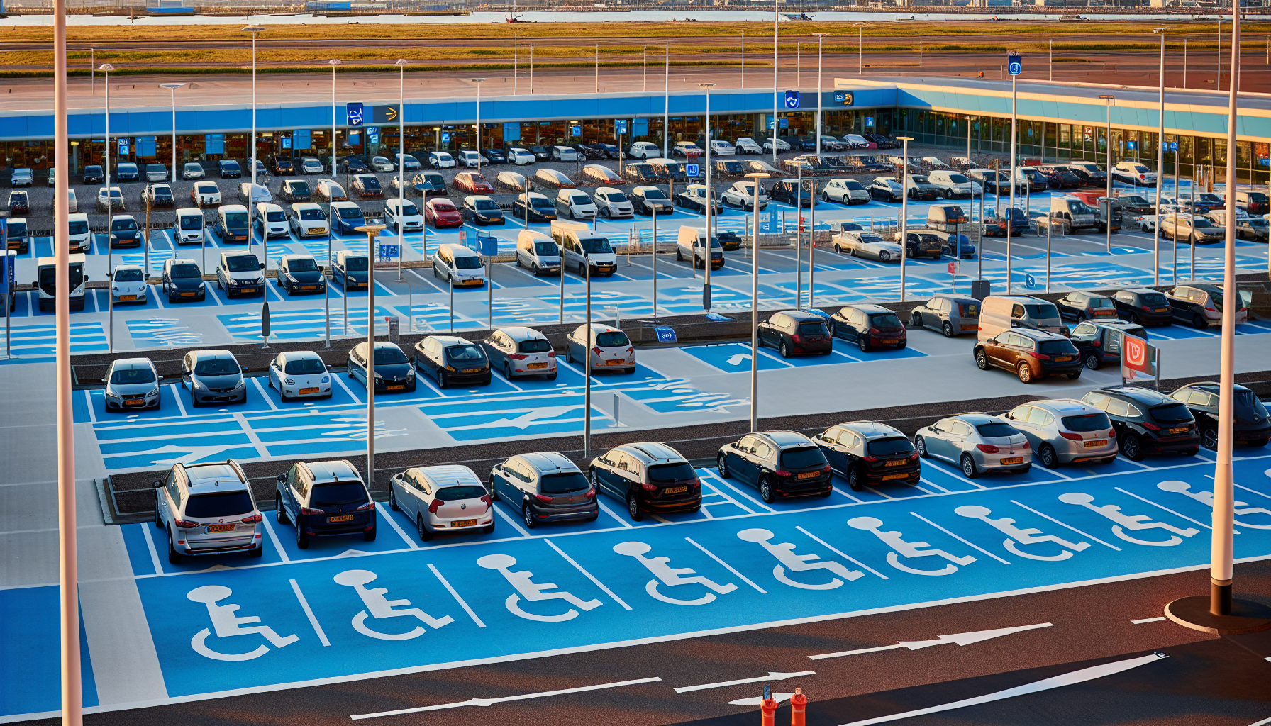 Long-term parking area near KLM's Terminal 4