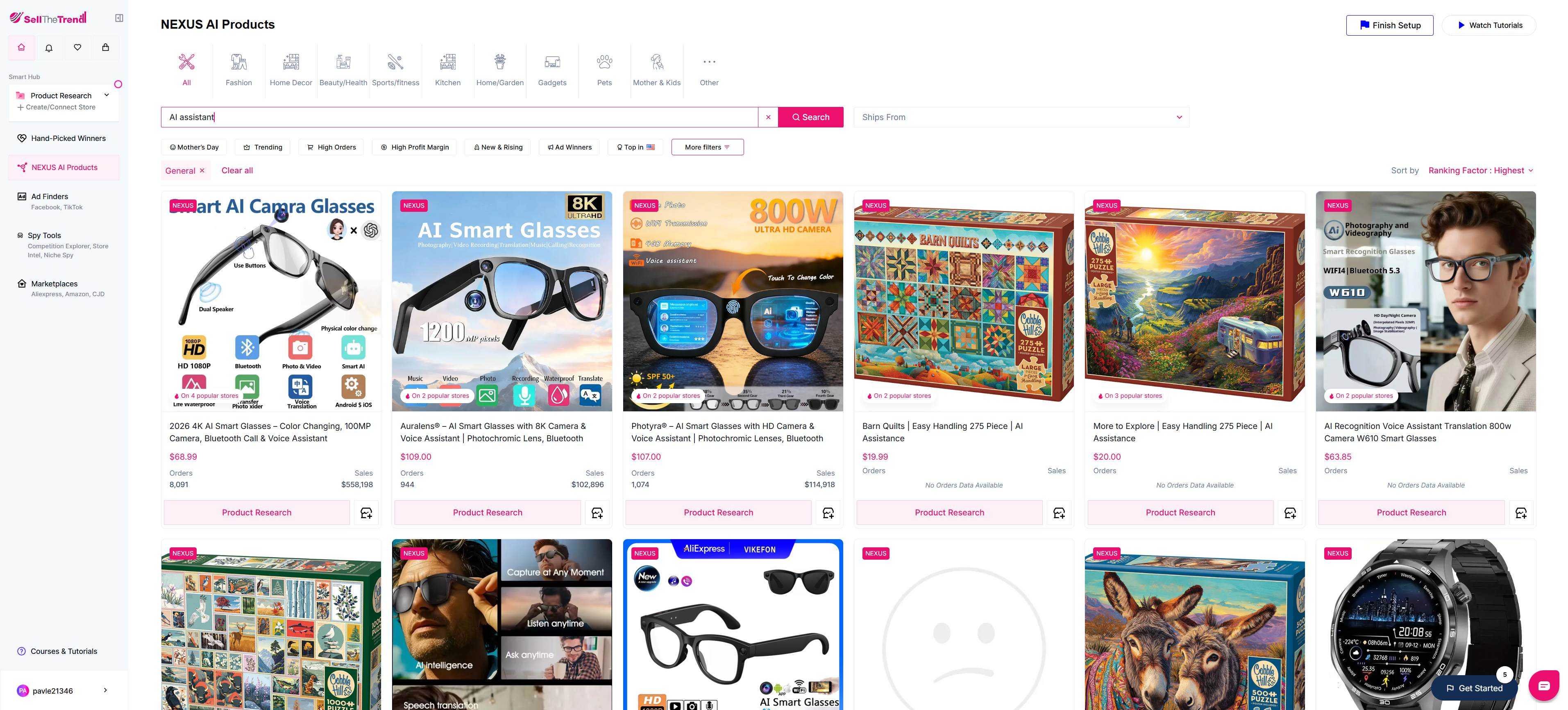 filter products by date on your android phone or iphone using the sell the trend space