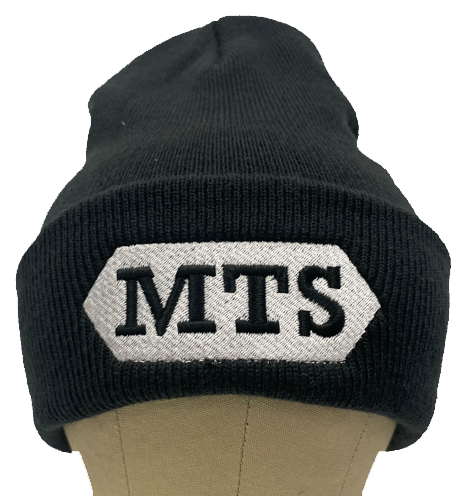 This MTS logo wouldn't work as a print. Plus the letter threading is a close match to the material