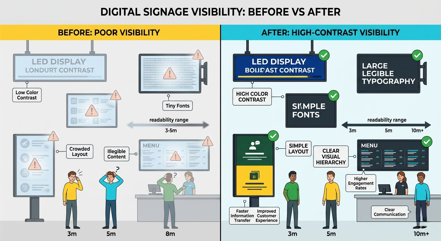 use high contrast design for better vsibility