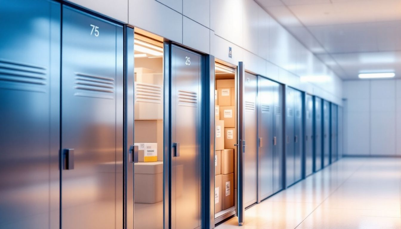 Climate controlled storage units for sensitive belongings.