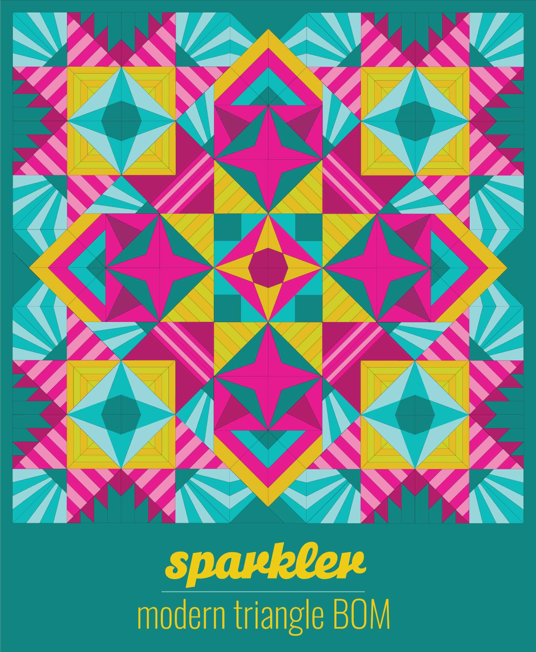 Sparkler quilt patterns: Main color palette.