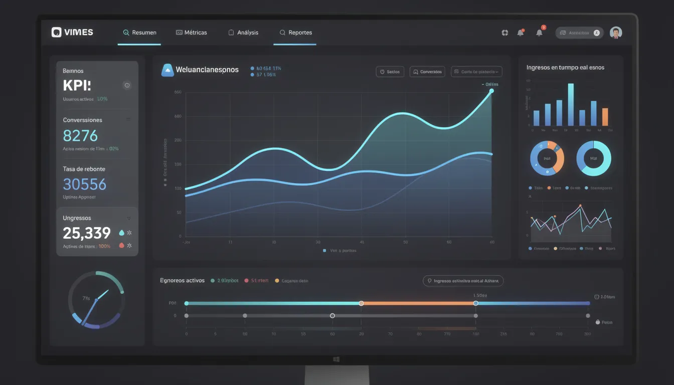 El dashboard digital muestra gráficos y métricas en tiempo real que ayudan a las empresas y organizaciones a analizar datos y mejorar la toma de decisiones. Estas herramientas de inteligencia artificial (IA) permiten a los equipos automatizar tareas y aumentar la productividad en sus flujos de trabajo.