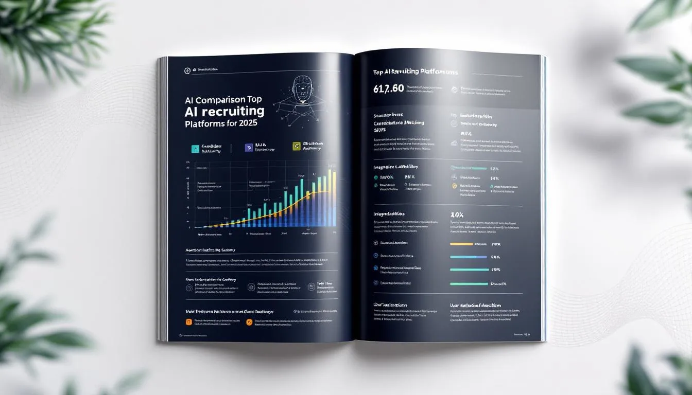 A comparison chart of top AI recruiting platforms for 2025.