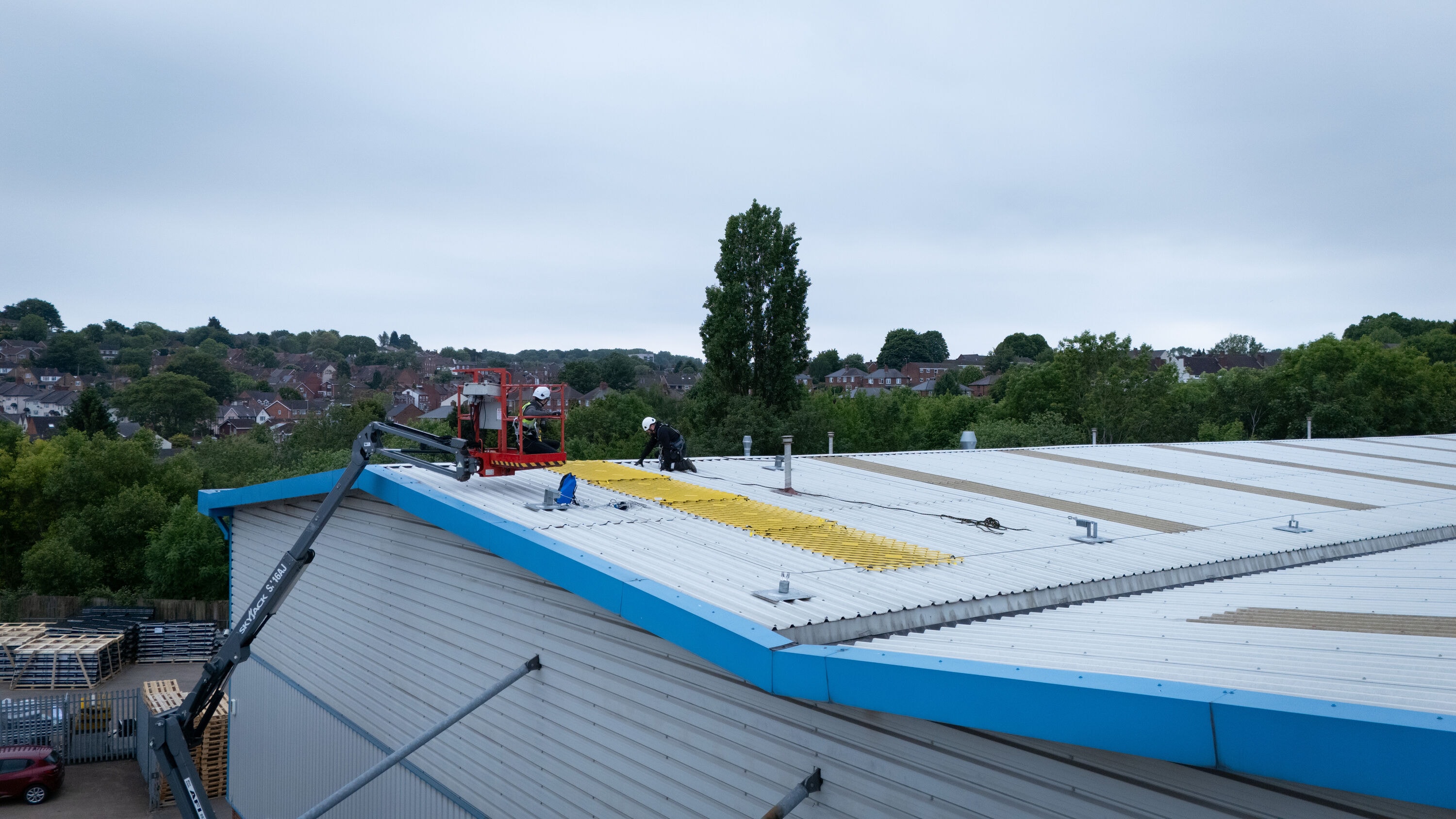 CoverLite skylight covers installed on sloped roof