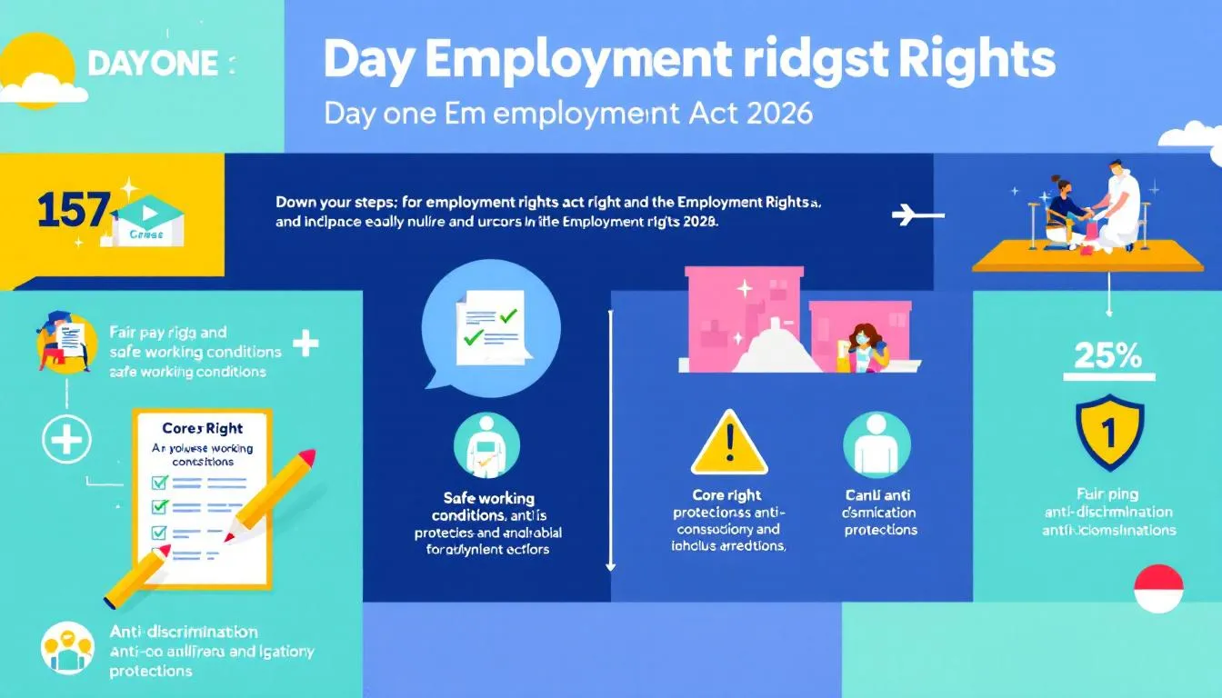 A visual representation of Day One Employment Rights.