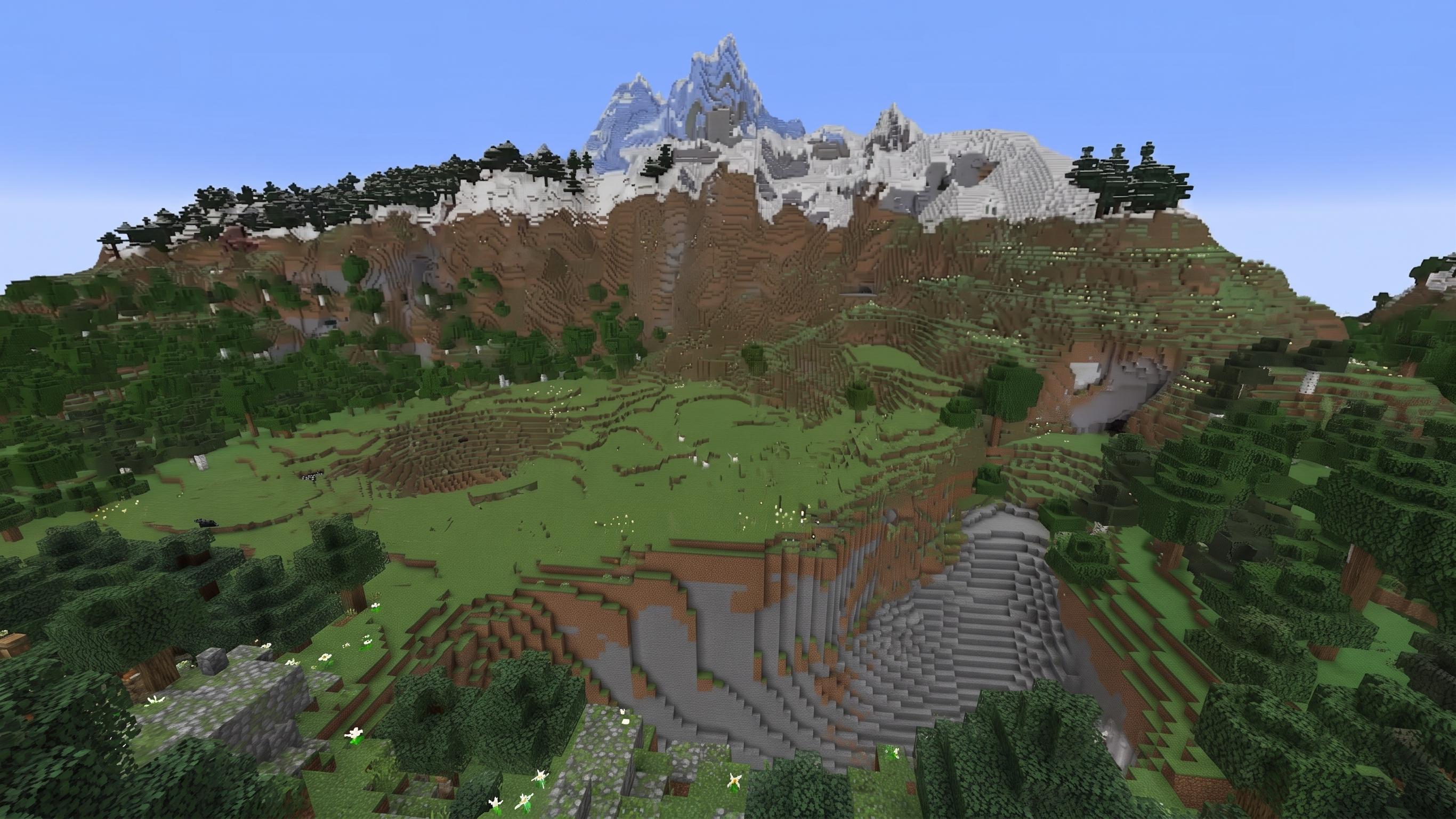 Icy Mountain & Ore Crater Minecraft Seeds