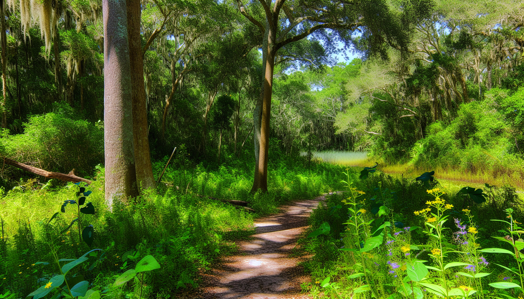 Tranquil nature trail at Secret Woods Nature Center in Fort Lauderdale