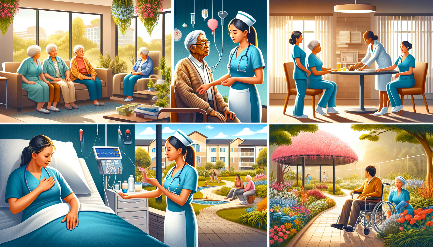 Different work environments for licensed nursing assistants.