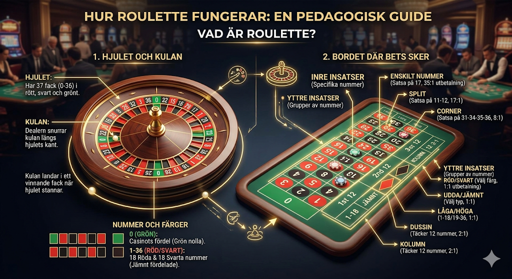 Hur spelar man roulette – regler och insatser