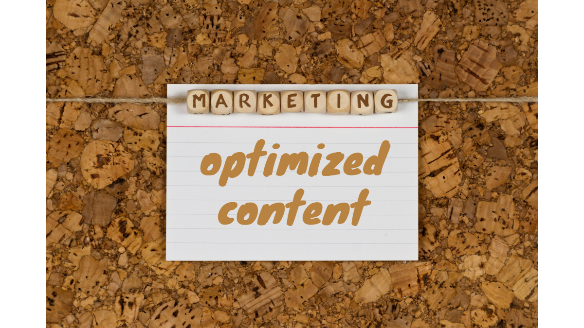 Make sure your content is optimized
