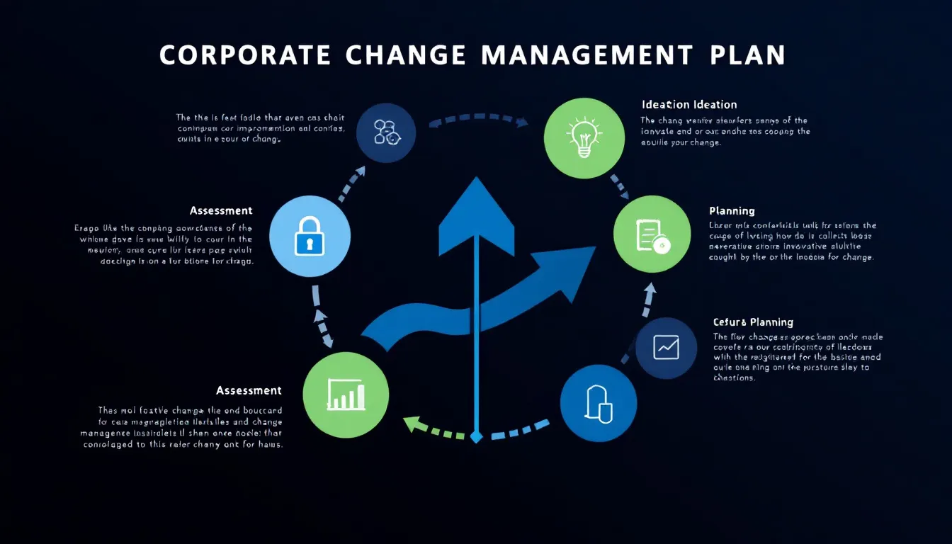 Implementation of a change management plan in a corporate setting.