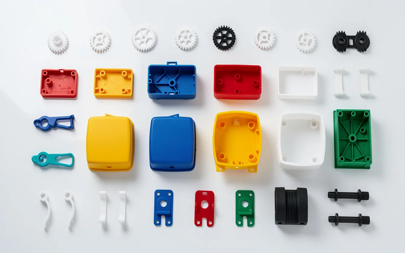 variety of thermoplastics injection molded plastic parts