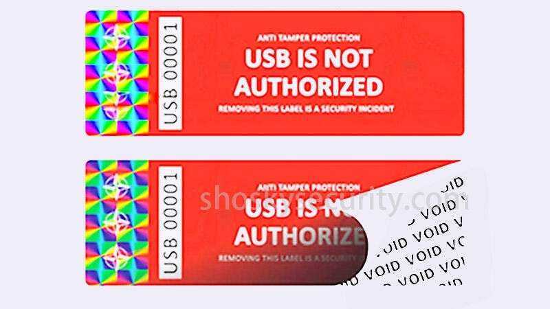 Shosky void labels for electronic devices