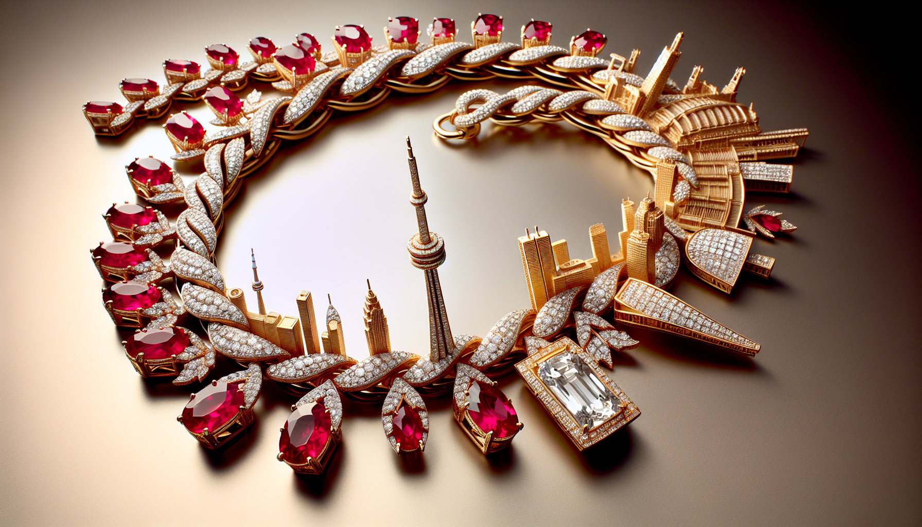 Crown Jewel of Toronto chain with Burmese red rubies