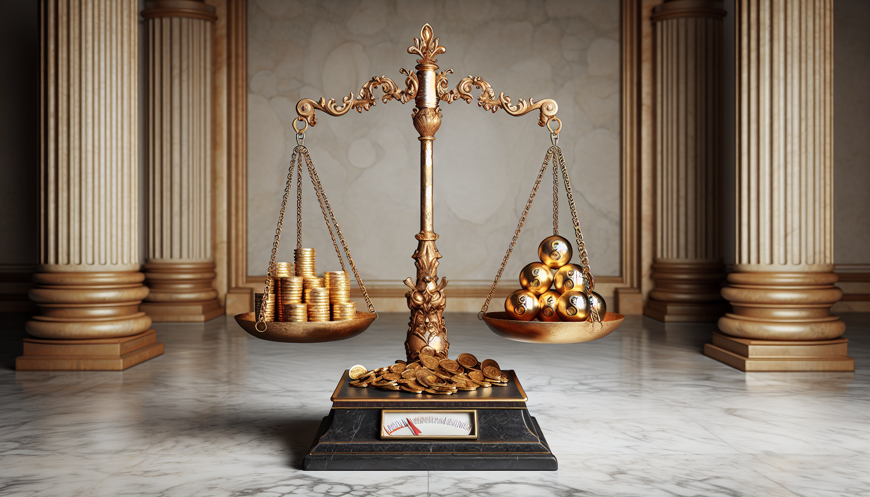 Illustration of a scale balancing employee retention and turnover costs