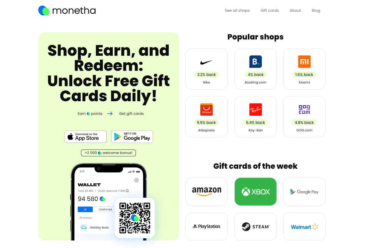gift cards: How to get them for free in 2023? - Monetha
