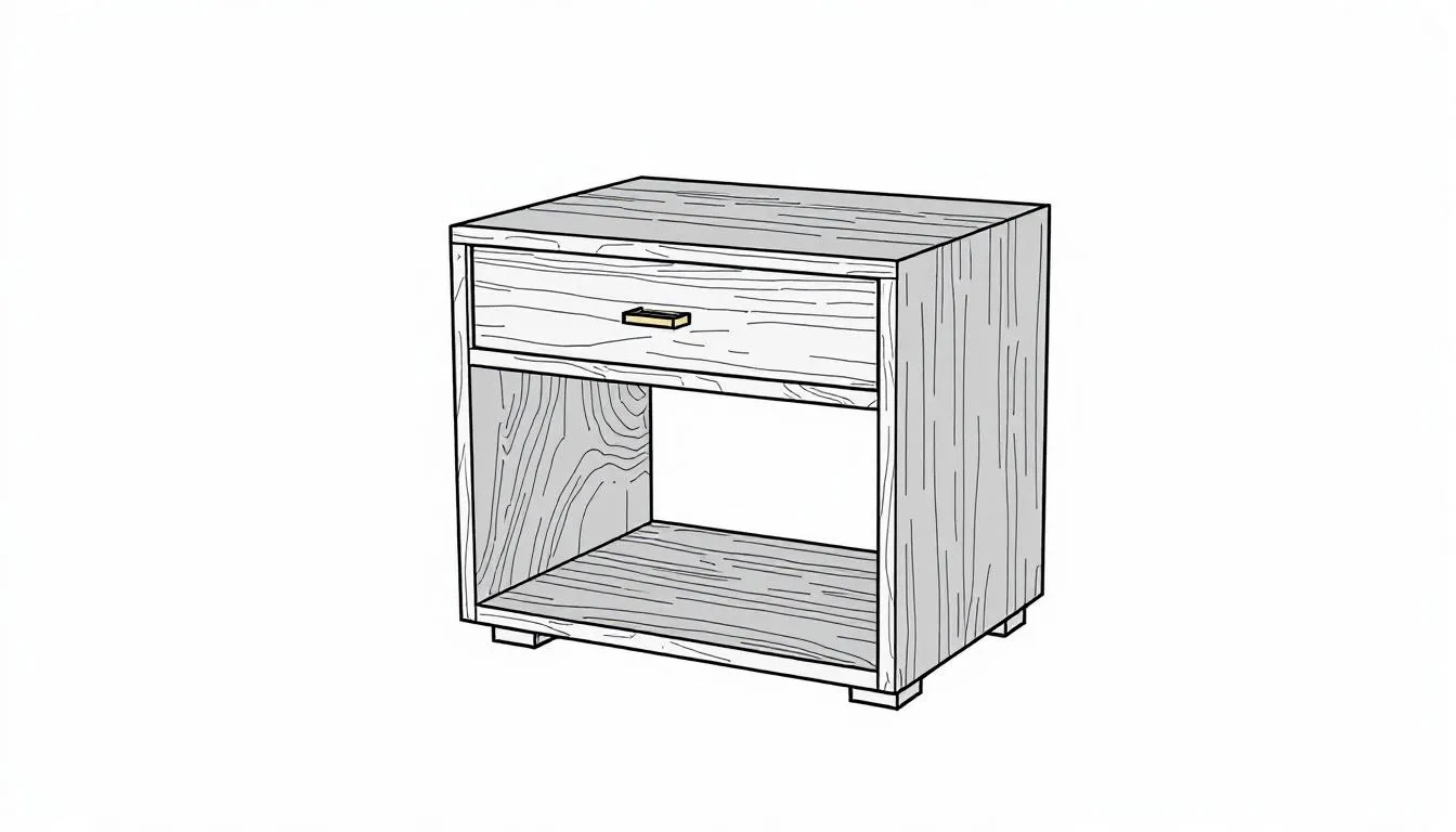 A beautifully crafted DIY nightstand showcasing its unique design.