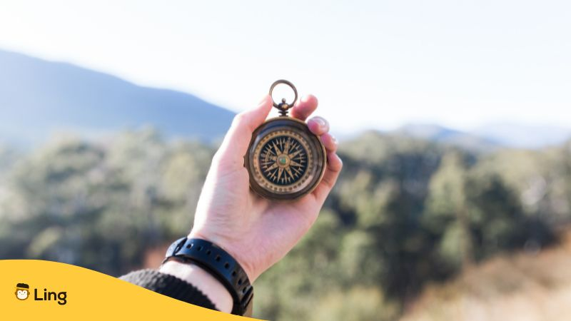 Hand with Travel Compass