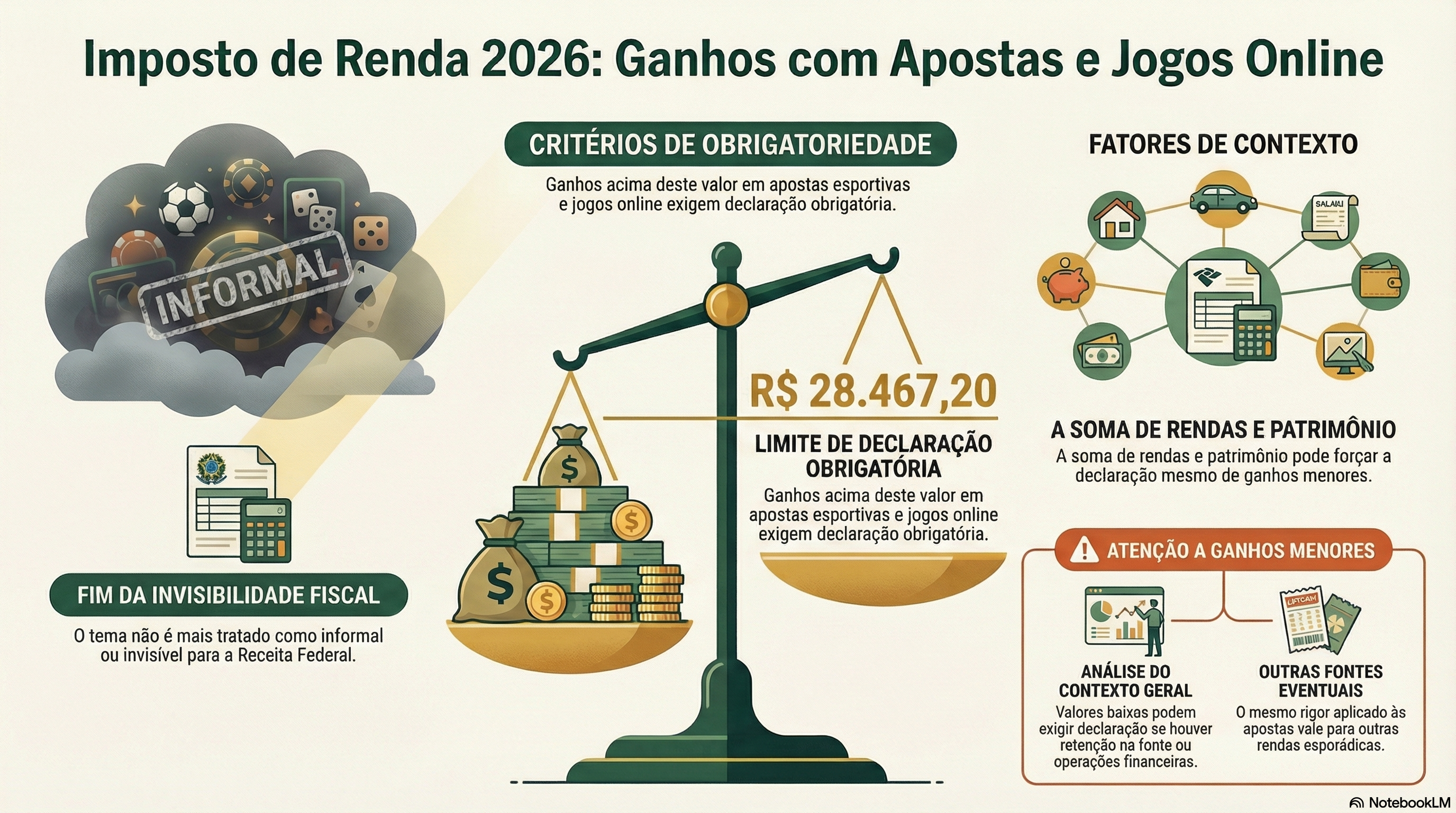 Quem teve ganhos pequenos em apostas, jogos online ou outras fontes eventuais não precisa declarar?