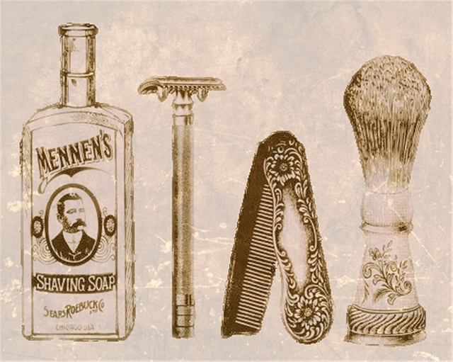 shaving, grooming, vintage