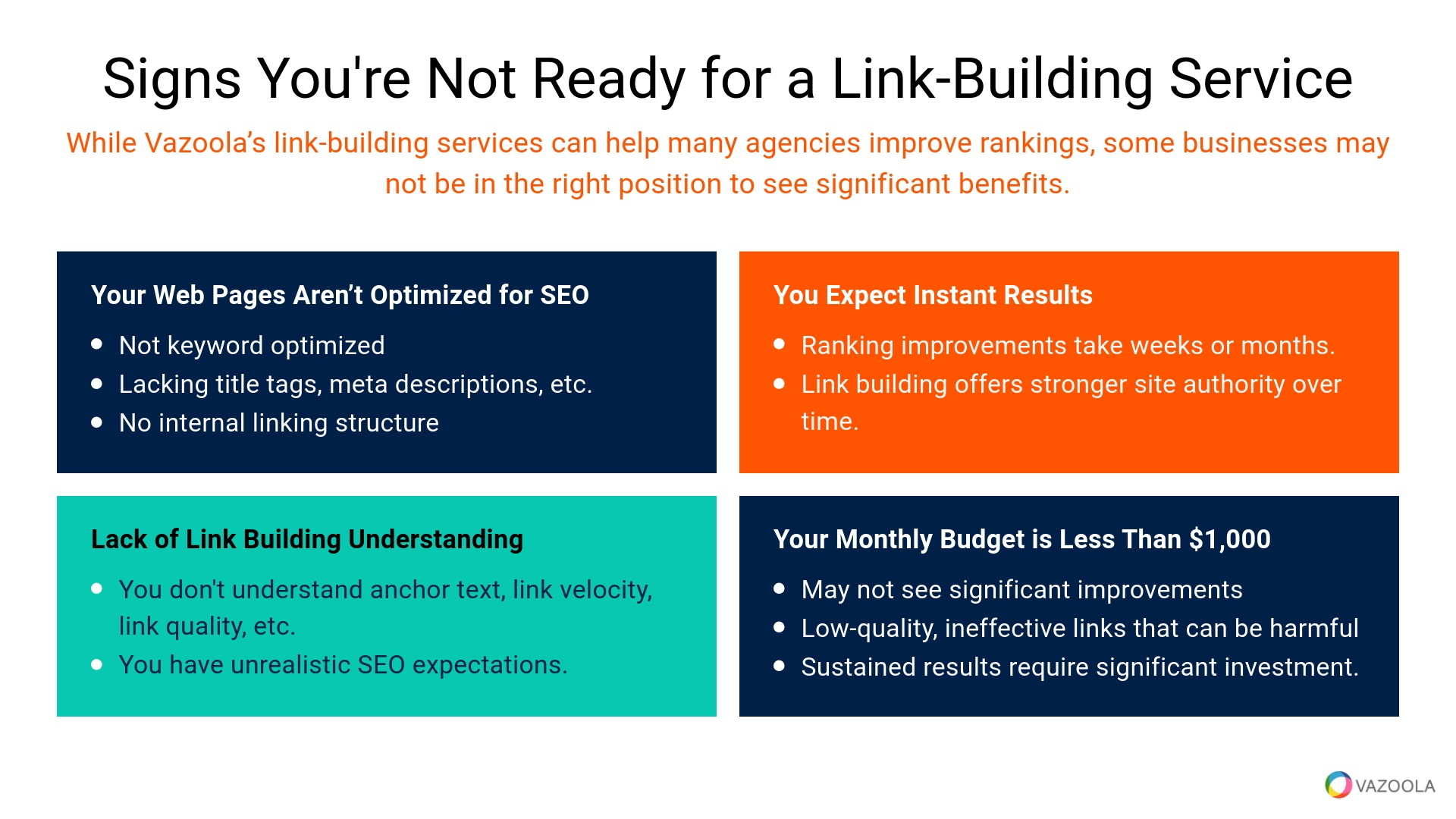 Signs You’re Not Ready for a Link-Building Service