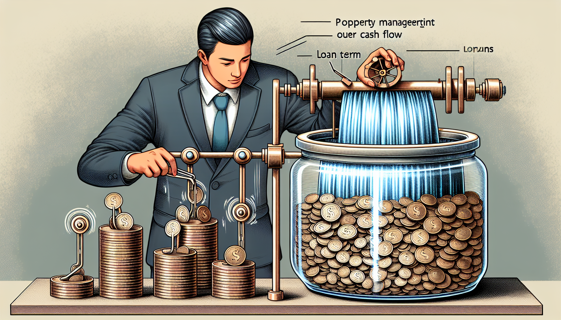 Illustration of property cash flow management for DSCR loan