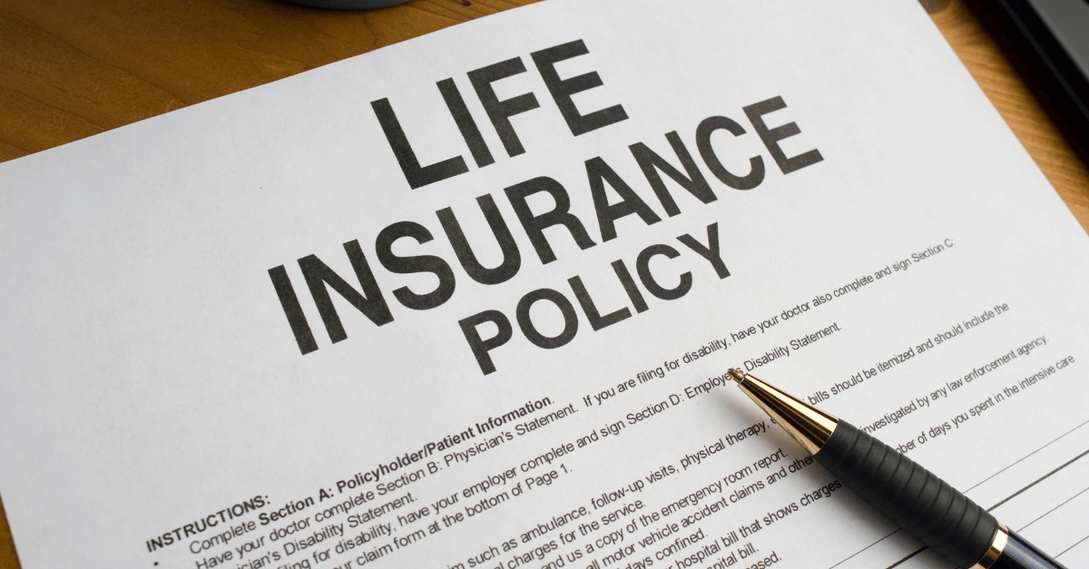 Image of a life insurance policy