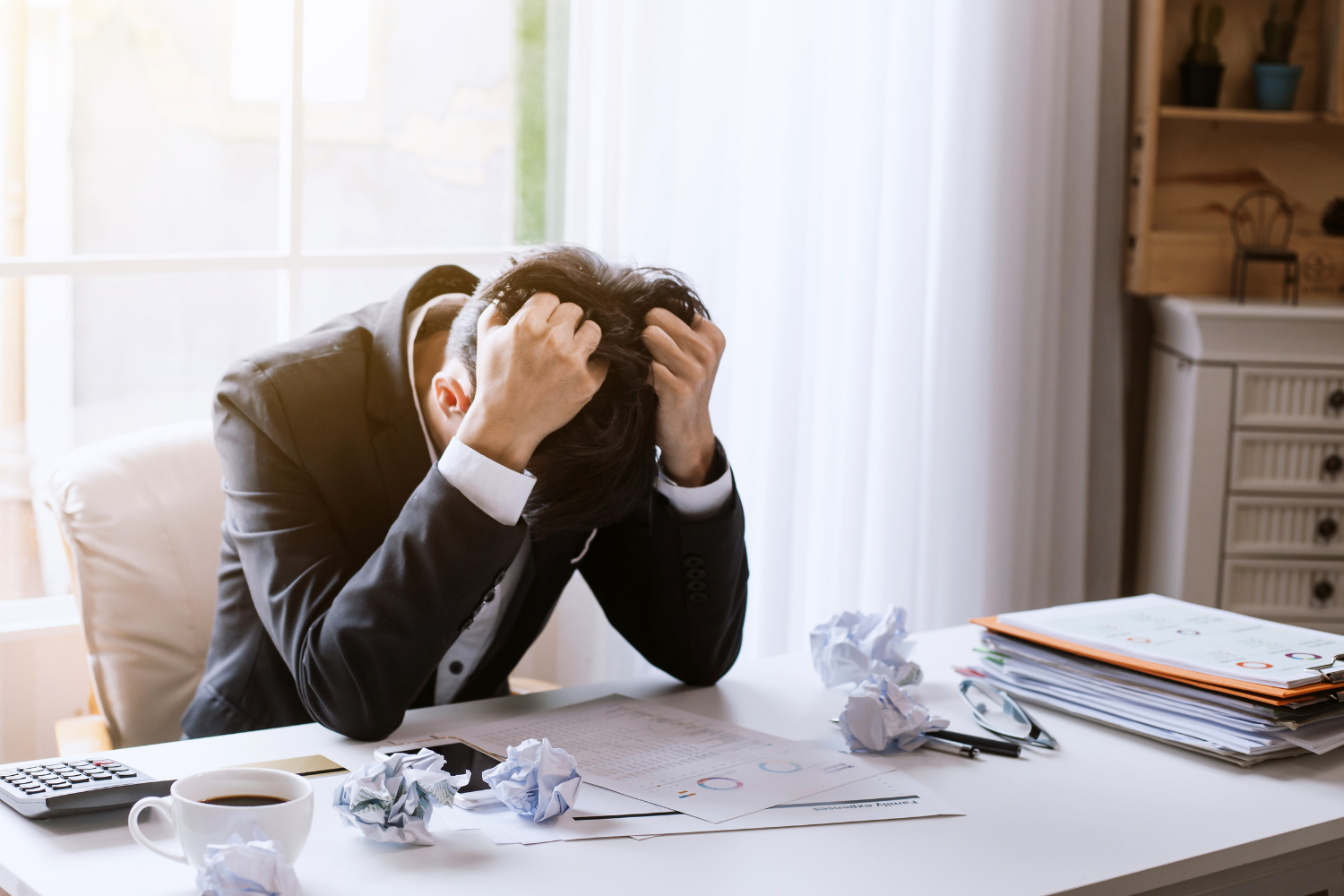 A frustrated bsuiness owner.