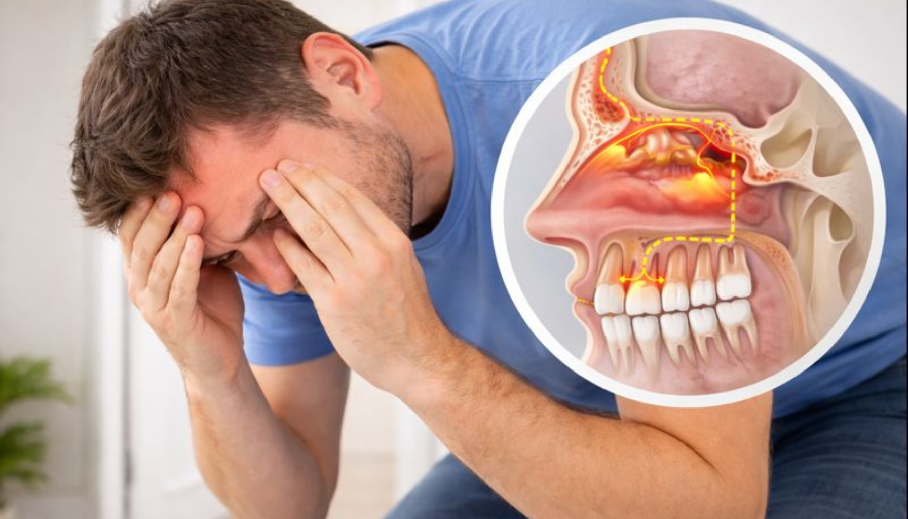 Smerter i hodet når du bøyer deg: tett forbindelse mellom bihuler og tannrøtter 14 Person bøyer seg fremover og holder pannen, som viser sammenheng mellom bihuler og tannsmerter uten medisinske detaljer. vondt i hodet når jeg bøyer meg fremover vondt i hodet sekundær hodepine hodepine primær hodepine type hodepine bøyer hodet høyt blodtrykk flere dager bihulebetennelse høy feber stiv nakke kronisk hodepine spenningshodepine hodepinen hodet migrene ofte behandling bør årsaker får andre lege smerter sykdom vanligste dersom vondt flere svært smertestillende mer bøyer symptomer akutt feber vanlige tilfeller vanlig hos kronisk symptomene dager går mye finnes oppstår eksempel kommer opplever gjerne tensjonshodepine primære fleste bruk varer reseptfrie stress annen hjelp god ganger skyldes gjøre medisiner ene sitter regel årsaken bruke ulike forkjølelse kvalme oftest gir sjeldne øyet legen smertene trigeminusnevralgi