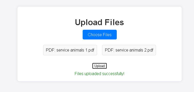 File uploader with HTML and JavaScript