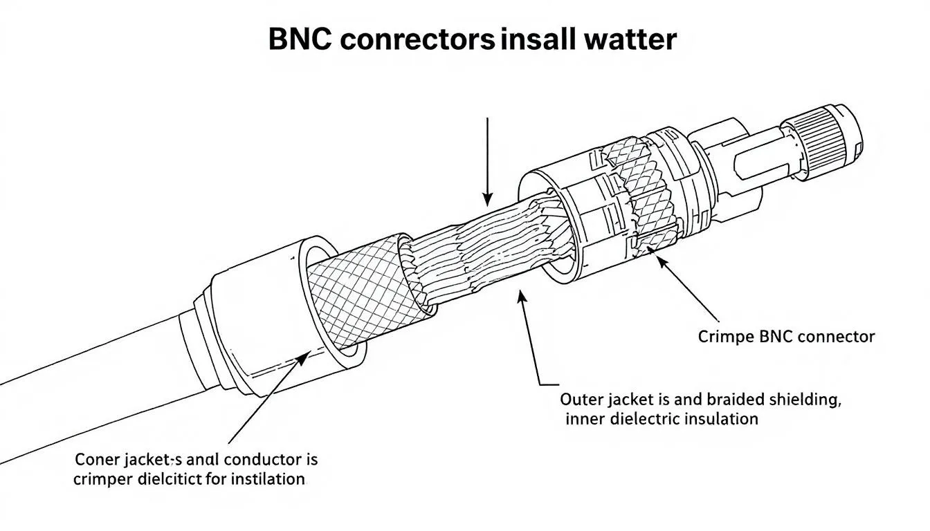 BNC-Stecker : BNC Kabel-vorbereitung und Installation