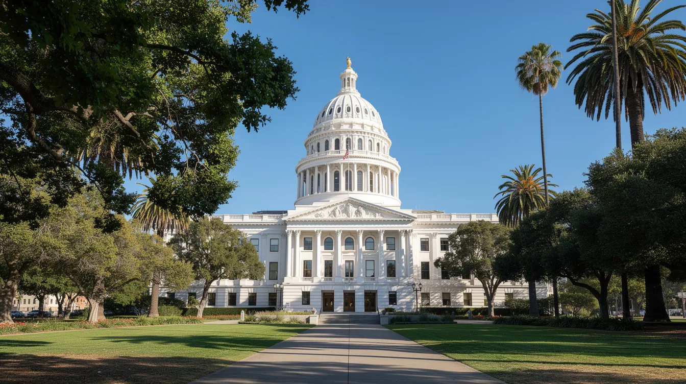 The California State Capitol building in Sacramento.