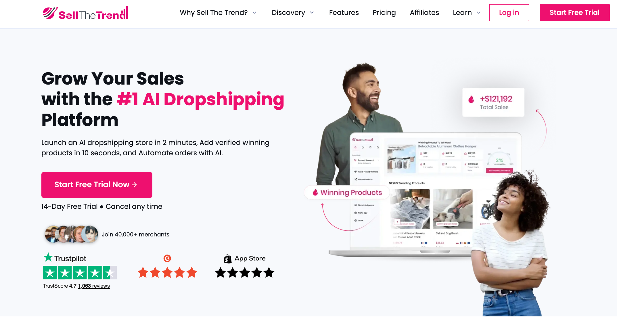 ai tools for dropshipping - sell the trend