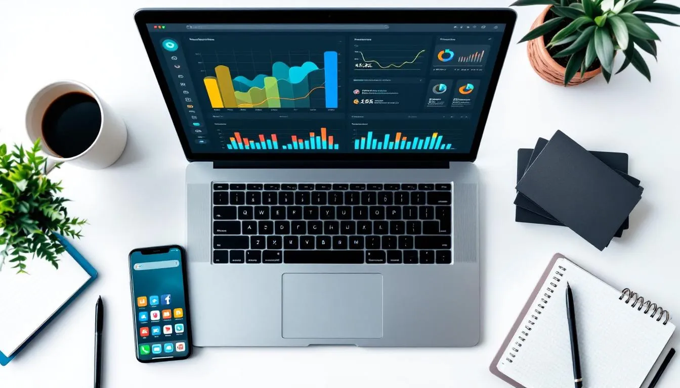 The image illustrates a digital marketing agency team collaborating on strategies to drive growth for small businesses and ambitious brands. They are discussing digital marketing services and innovative solutions to enhance brand awareness and boost sales through targeted marketing efforts.