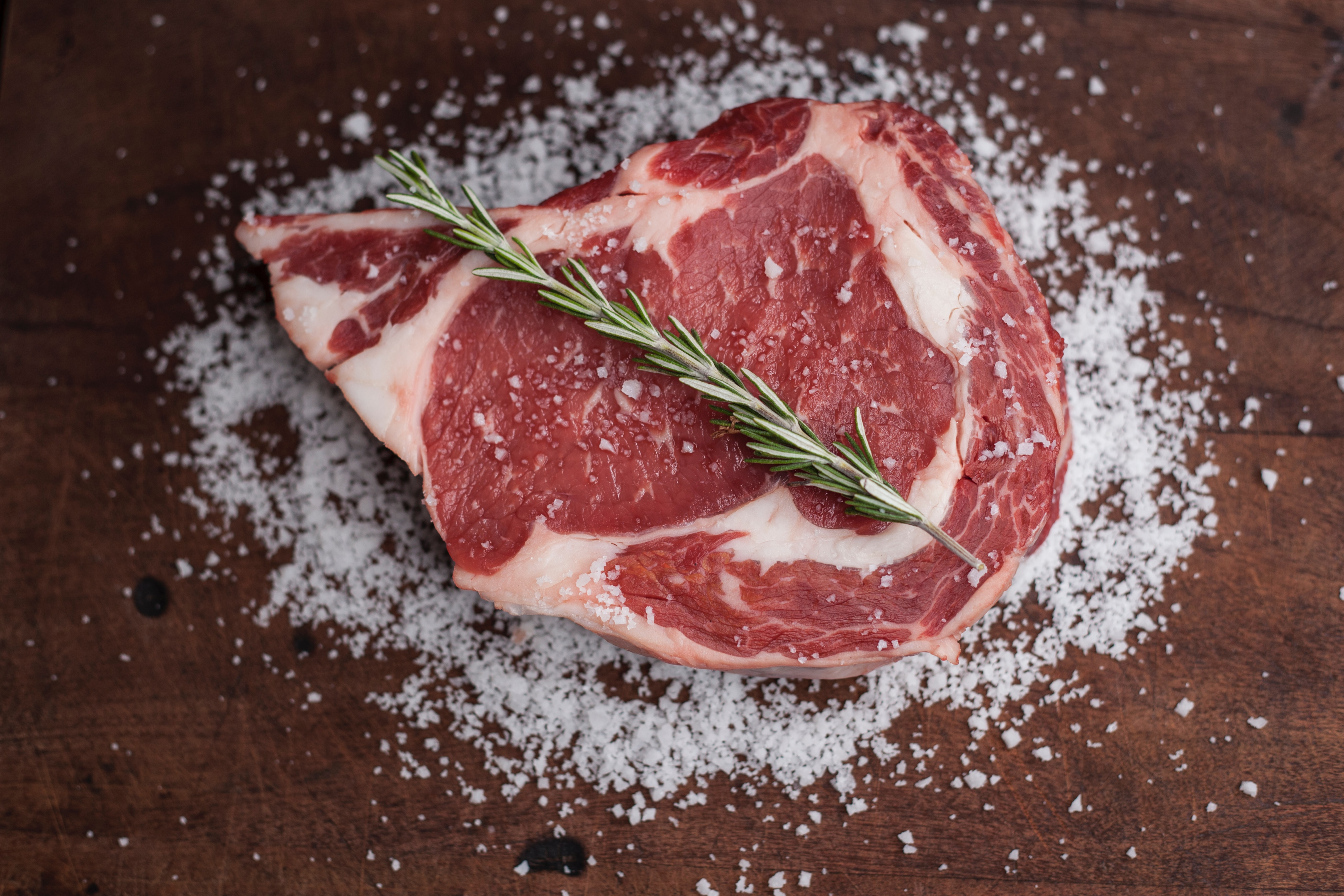 Some olive oil, herbs and salt make a simple rub for your steak.