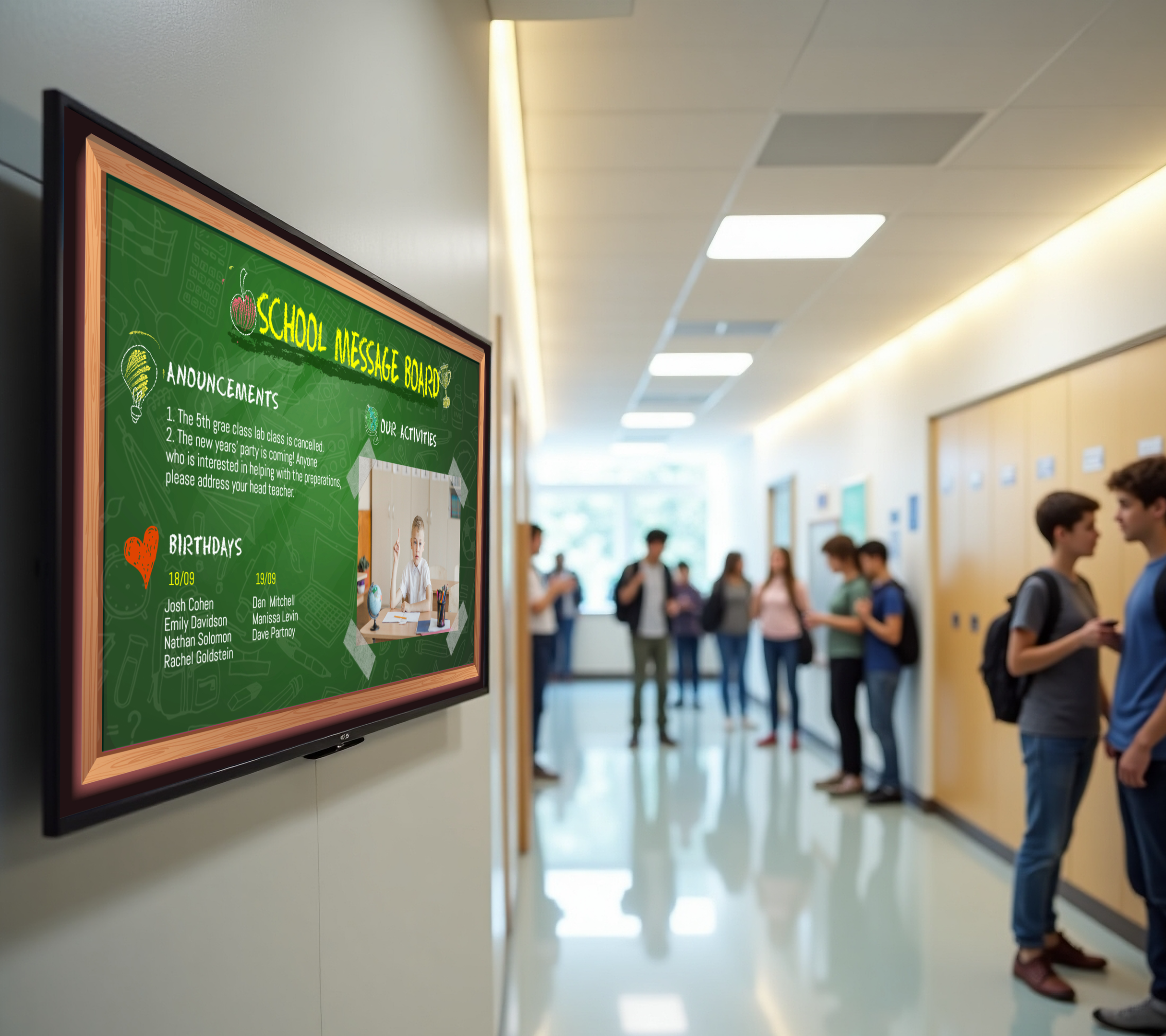 the best locations to install digital information signage on campus